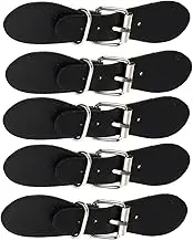 Leather Snap Toggle Closure Buttons: 5 Pairs Sew on Toggle Closure Buckle Metal Buckle Clip Coat Buttons Replacement Fastening Buckles for Coat Jacket DIY Craft
