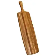 Acacia Wood Cutting Board and Large Charcuterie Board with Handle - Long Serv...