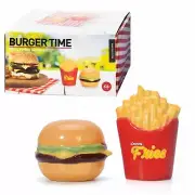 BURGER TIME SHAKERS - Salt Pepper Quirky Picnic BBQ Burger Fries **FREE DELIVERY
