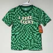 Wonder Nation Boys “I Feel Lucky” St. Patrick’s Day T-shirt Size M (8). NWT!