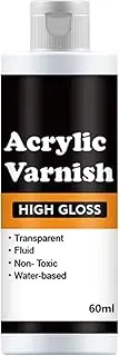 Uv Glue Sealers Water-Based Varnish, Dust-Proof Quick-Drying Brightening Handmade Varnish, Clear Acrylic Sealing, 60ml Clear Acrylic Finish for Furniture Woodworking Ceramics Pottery