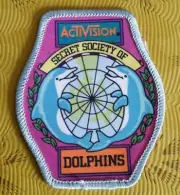 ~ Atari Video Game Vintage 80's Activision Patch - Dolphin Secret Society ~