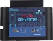 MS to MD Game Card Converter for Retron Mega Drive, MS to MD Converter Game Video Cassette Converter for Retron 5 3 2 for Mega Drive for Genesis (Black)