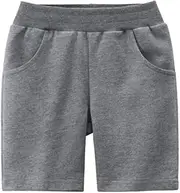 [OVTRB] 1-7Y Kids Short Pants Solid Color Summer Shorts Little Boy Casual Cotton Pockets Short Bottom Boys Short Pant