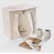 Picnic SET 2 person PELLI , insulated bag , cheese board & more NEW