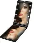 Mirror For Makeup Touch Screen 8 LED Lights Ultra Thin Compact For Purse Or Gift