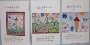 Applique Quilt Pattern, Good Buddies, Set of 3, Butterflies, Bees, Flowers