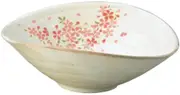 Japanese Pottery Open Sakura Shizuku Oval Large Bowl [8.3 x 7.3 x 3.0 inches (21.2 x 18.6 x 7.5 cm)] for Restaurants, Inns, Restaurants, Commercial Use