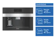 Miele CVA 7840 PureLine CleanSteel Built-in coffee machines