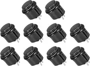 Rebower Momentary Game Push Button Switch Small Button [for Arcade Video Game] -23mm/Black/10pcs