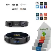 64GB Smart Android 12 TV Box Quad Core 2.4G 5G WIFI 6K HD Media Stream Player