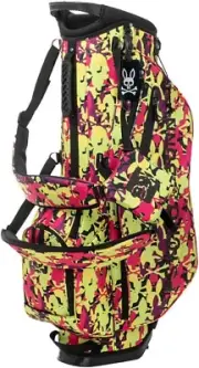 PSYCHO BUNNY Golf Men's Stand Caddy Bag LWG CAMO 9 x 46 in 2.5kg Pink PBMG4SC6