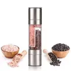 2in1 Manual Stainless Steel Salt Pepper Mill with Adjustable Coarseness Rotor