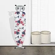 Floral Print Standard Size Ironing Board Cover with Padding, Scorch Resistant Iron Pad Covers Replacement, Iron Board Cover Fit Home Drawstring Tightening(White)