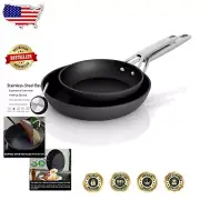 Enjoy Cooking with 8" & 10" Induction Compatible Anti-Scratch Frying Pans