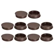10Pcs 40mm/1.57" Plastic Hole Plugs Panel Flush Type Knockout, Brown