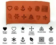Polymer clay Stamps - Set of 12 | Clay stamps | Clay textures | Clay tools |