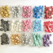 20PCS DIY Artificial Balls 2cm-4cm Spheres Glitter Balls Set Cake Topper Party