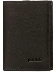 [PIERRE CARDIN] Men's Leather Bi-Fold Wallet in Black