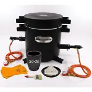 FB3Hb–20KG GAS METAL MELTING FURNACE Propane Forge Copper Brass Bronze +Crucible