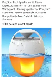 Bluetooth Speakers With Flame Lights Portable Pool Speaker Ip68 Waterproof Float