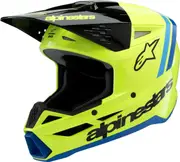 Alpinestars Supertech S-M3 Radium, motocross helmet youth , color: Neon-Yellow/Black/Blue , size: S