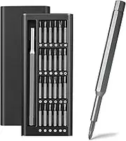 25-in-1 Precision Screwdriver Set Magnetic - Includes 24 Small Screwdrivers for Electronics, Computers, Eyeglasses, Watches, and More - Mini Pocket Screwdriver Kit with Magnetic Tips