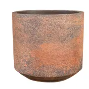 Tuscan Path 52cm Rust Harper Drum Planter