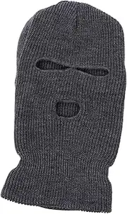 [TINEASUR] Knitted Hat Bonnets for Weinter Knit Hat Outdoor Hat Holes Beanie Outdoor Warm Hat Sports Wind Balaclava Knitted Neck Cover Cycling Hat Scarf Holes Full Yarn Grey