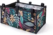 Dongawin Walker Bag Under Seat for Four Wheel Rollator, Rollator Bag Tote Organizer Pouch Storage to Walkers for Senoirs, Walker Accessories (Maple leaf, large)