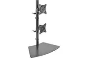 Tripp Lite Dual Monitor Mount Stand/Clamp, Vertical, Swivel Tilt, 15-27 Inch, Flat Screen Display, Desktop Mount, Black DDR1527SDC