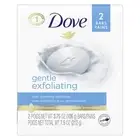 Dove Gentle Exfoliating Moisturizing Beauty Bar Soap For Renewed Skin 2 Count