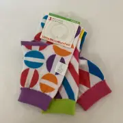 LITTLE MISS MATCHED PACK OF 3 SINGLE ANKLET SOCKS Sock Size 9-11 Shoe Size 4-10
