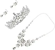 [NOLITOY] Necklace Earrings Set Wedding Earrings Decor Female Creative Bride Hair Accessory