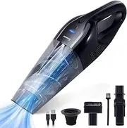 Pemacom - Handheld Cordless Portable Vacuum Cleaner - 10,000Pa Suction Power, Lightweight 0.8kg, Washable HEPA Filter, LED Light, Quiet, 800ml Trash Can, Perfect for Home
