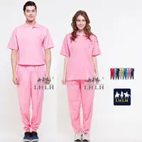 在飛比找PChome商店街優惠-粉色 粉紅色 看護服 健檢服裝 運動套裝 短袖 女 男 Po