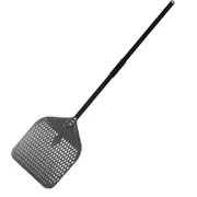 Anygleam Pizza Shovel 30 cm x 125cm Dark Grey for Perforated Peel with Metal Handle Oven Turning Baking Accessory