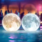 Full Moon Floating Pool Lights Solar Powered-14" Inflatable Pool Balls Swimming