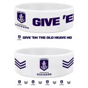 Fremantle Dockers AFL Team Logo Silicone Wristbands Set Of 2