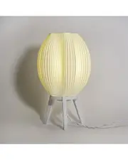 JONATHAN Y Wavy 16.5in Modern 3D-Printed Dimmable LED Table Lamp