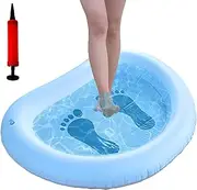 Inflatable Beach Foot Bath,Pool Stuff,Beach Foot Wash,Inflatable Pool Foot Bath Basin, Swimming Pool Clean Feet, Home Spa Treatment,Foot Soaking Bath Basin for Pool Entry Ladder (Blue)