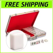 Traditional Mahjong Game Set in Lightweight Aluminum Case with 146 Large Tiles