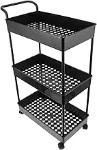 UTHCLO Small Cart with Wheels Heavy Duty Mobile Shelving Rack for Kitchen Bathroom Space Saving Storage for Home Organization