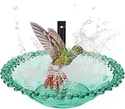 Garden Bird Bath - Outdoor Base Bird Bath Bowl, Decorative Water Basin for Birds, Durable Resin Stand, Antique Style Bird Aid Bowl, Backyard Fountain for Lawn Site Garden Decor