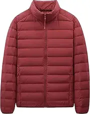 [Qolkmuiy-GJ] Mens Classic Padded Winter Coat Lightweight Packable Thermal Puffer Coats