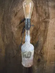 whiskey bottle lamp Buffalo Trace Edison bulb Lighting Man Cave Rustic White