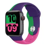 [替換錶帶] APPLE WATCH 三色硅膠蘋果表帶APPLE WATCH運動拼色手表表帶