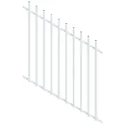 ProtectorAl 350 - 1200 x 1200mm Pearl White Raked 16-30º Radiator Pool Fence Panel