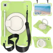 MCC Kids Shockproof Strap Samsung Galaxy Tab A9+ Plus 11" X210 Case Cover Ring [Yellow Green]