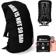 Rain Cover for Backpacks Backpack Protection Waterproof Waterproof Backpack Rain Cover 20L-30L Rain Cover School Bag for Hiking, Camping, Cycling, Travel and School Bag (Black, L)